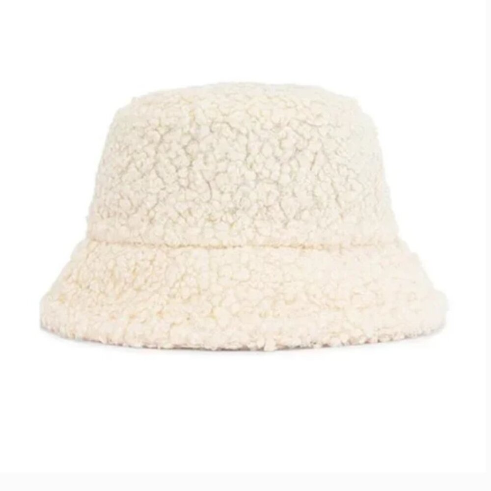 8 Other Reasons Ivory Sherpa Bucket Hat NIP - Picture 3 of 7
